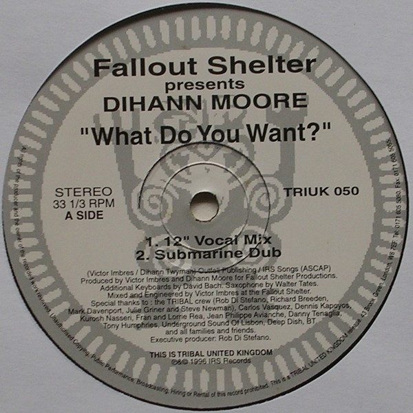 Обложка пластинки Fallout Shelter Presents Dihann Moore – What Do You Want?
