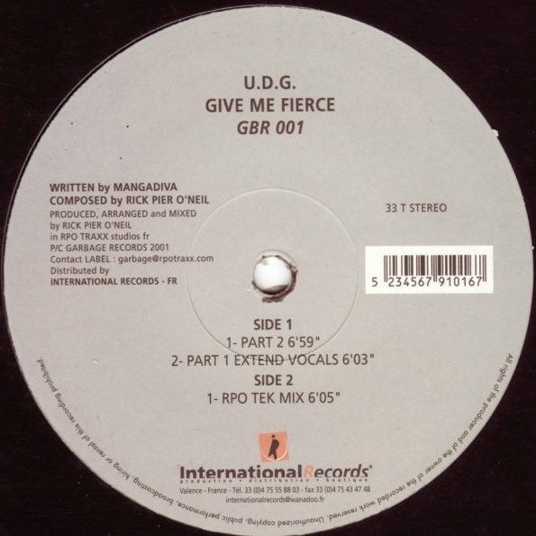 Обложка пластинки U.D.G.* – Give Me Fierce