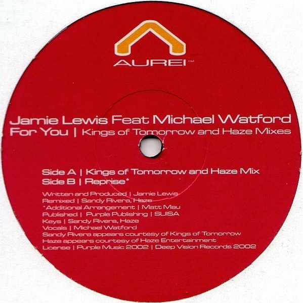 Обложка пластинки Jamie Lewis Feat Michael Watford – For You