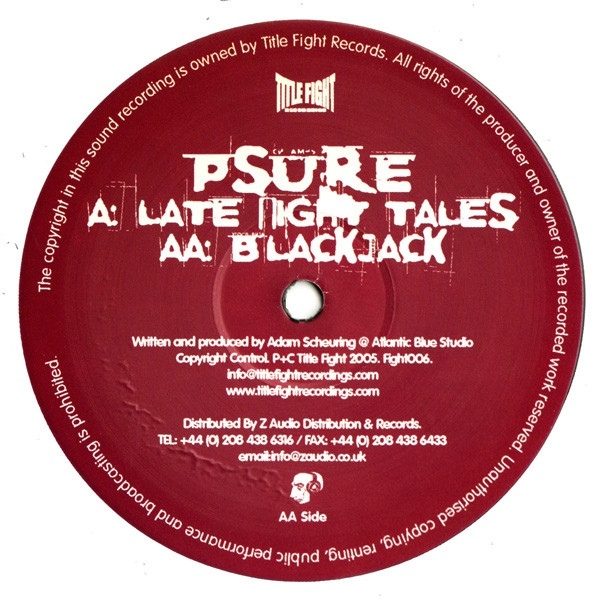 Обложка пластинки Psure – Late Night Tales / Blackjack