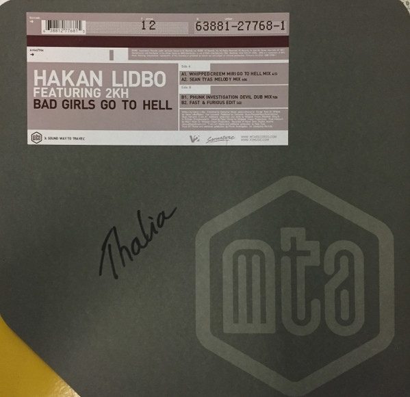 Обложка пластинки Håkan Lidbo Featuring 2kh – Bad Girls Go To Hell