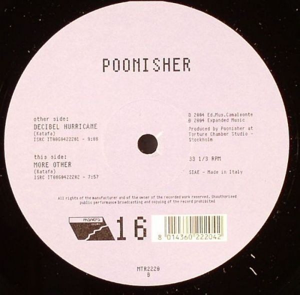 Обложка пластинки Poonisher – Decibel Hurricane / More Other